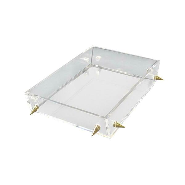 R16 Home Lucite Stud Tray, Small, Gold LST01-CG